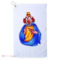 Ugly Clown Eating Pizza Golf Towel thumb 0