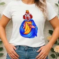 Ugly Clown Eating Pizza Women's T-Shirt thumb 2