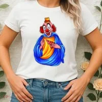 Ugly Clown Eating Pizza Women's T-Shirt thumb 2