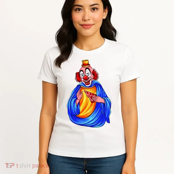 Ugly Clown Eating Pizza Women's T-Shirt