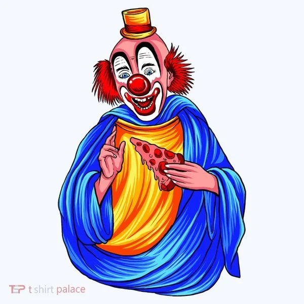 Ugly Clown Eating Pizza Women's T-Shirt