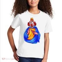 Ugly Clown Eating Pizza Kids T-Shirt thumb 2
