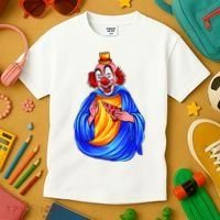 Ugly Clown Eating Pizza Kids T-Shirt thumb 3