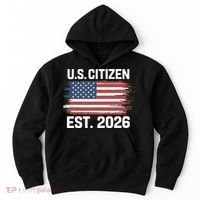 U.S. CITIZEN EST 2026 American Flag Hoodie thumb 0