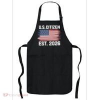 U.S. CITIZEN EST 2026 American Flag Apron thumb 0