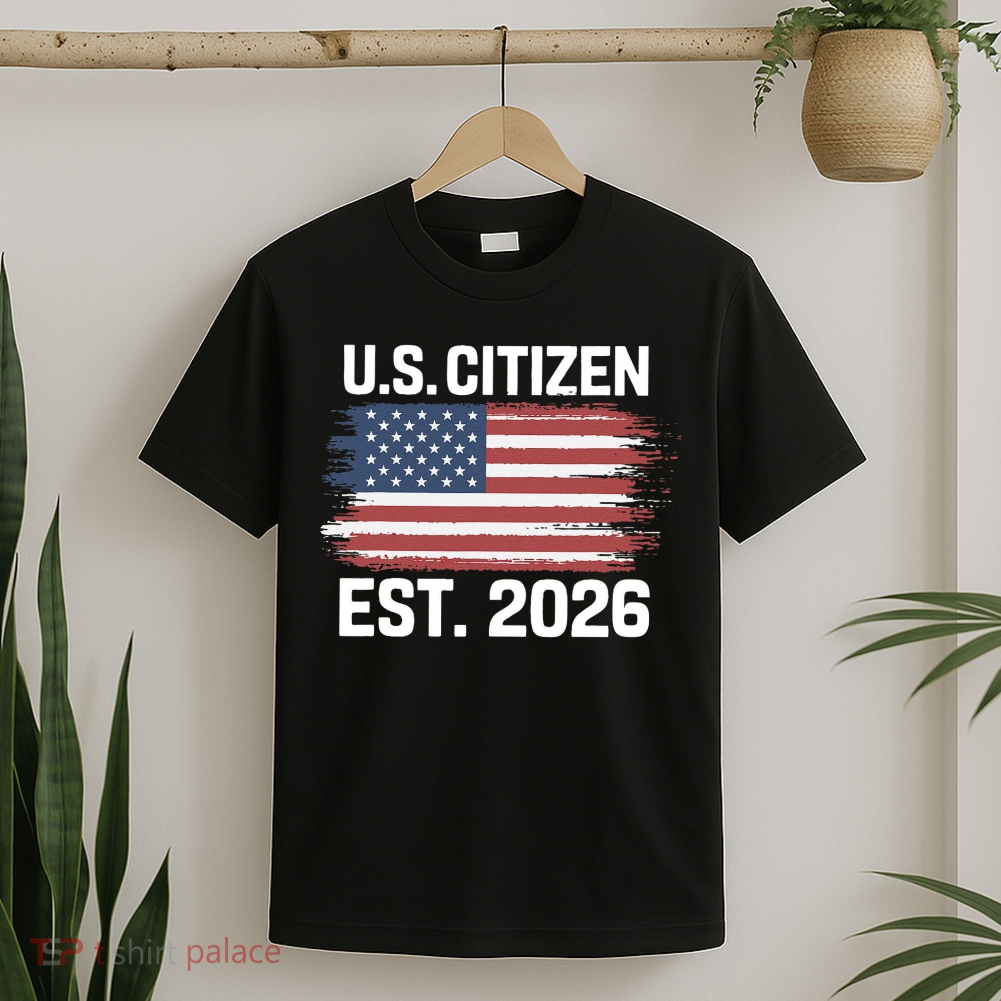 U.S. CITIZEN EST 2026 American Flag T-Shirt