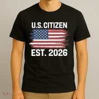 U.S. CITIZEN EST 2026 American Flag T-Shirt thumb 3