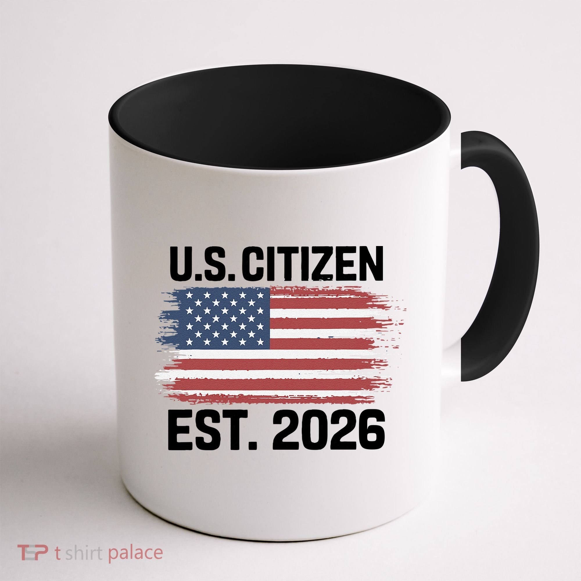 U.S. CITIZEN EST 2026 American Flag Coffee Mug