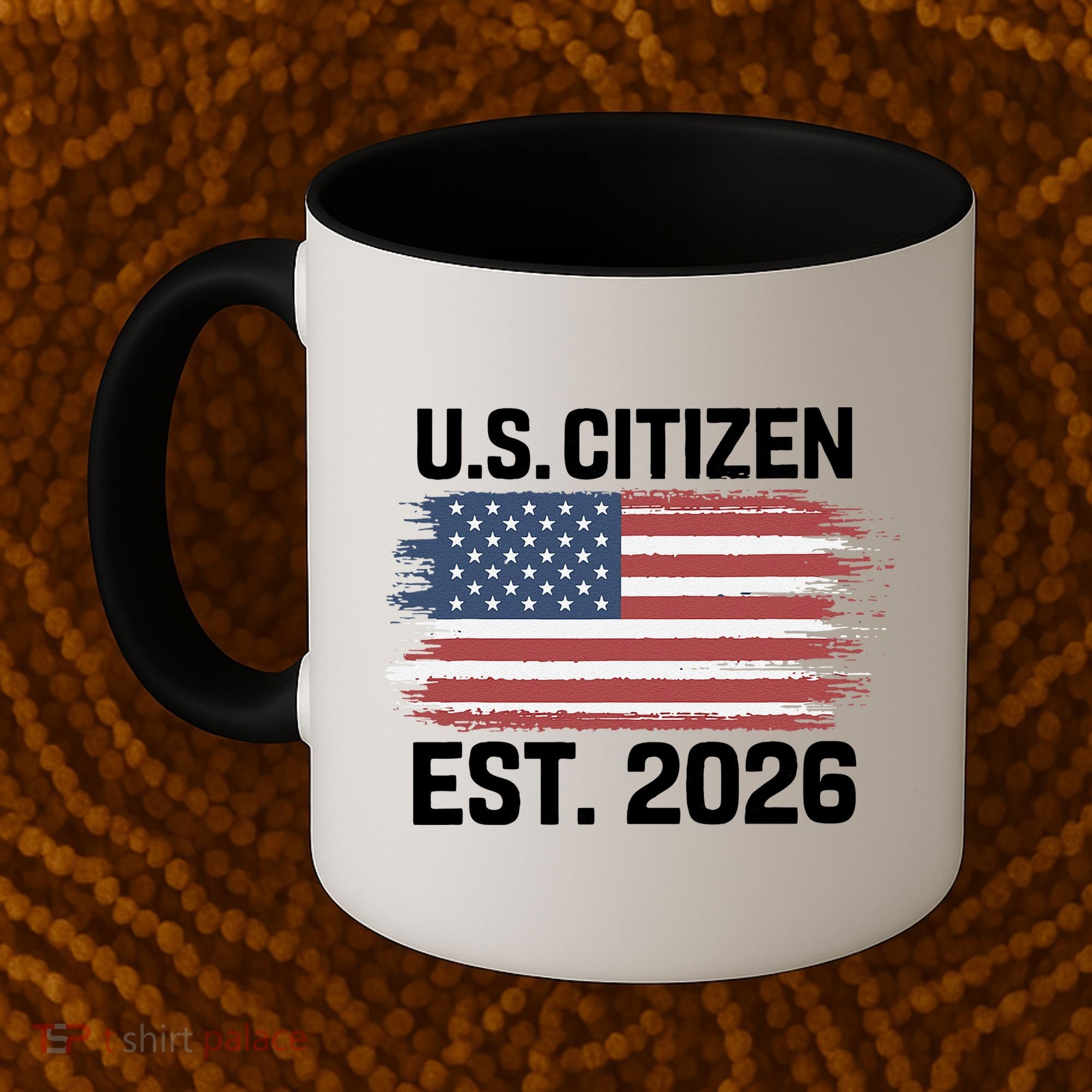 U.S. CITIZEN EST 2026 American Flag Coffee Mug