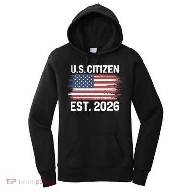 U.S. CITIZEN EST 2026 American Flag Women's Hoodie