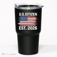 U.S. CITIZEN EST 2026 American Flag Tumbler thumb 0