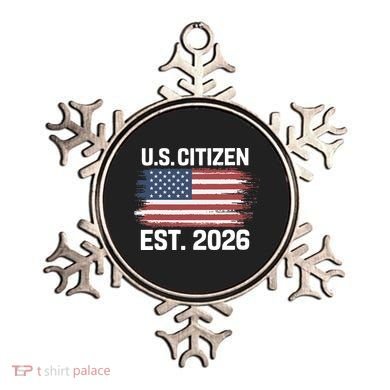 U.S. CITIZEN EST 2026 American Flag Ornament
