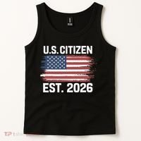 U.S. CITIZEN EST 2026 American Flag Tank Top thumb 2