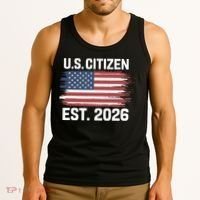 U.S. CITIZEN EST 2026 American Flag Tank Top thumb 3