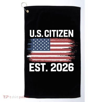 U.S. CITIZEN EST 2026 American Flag Golf Towel