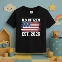 U.S. CITIZEN EST 2026 American Flag Toddler T-Shirt thumb 3