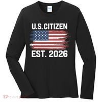 U.S. CITIZEN EST 2026 American Flag Women's Long Sleeve Shirt thumb 0