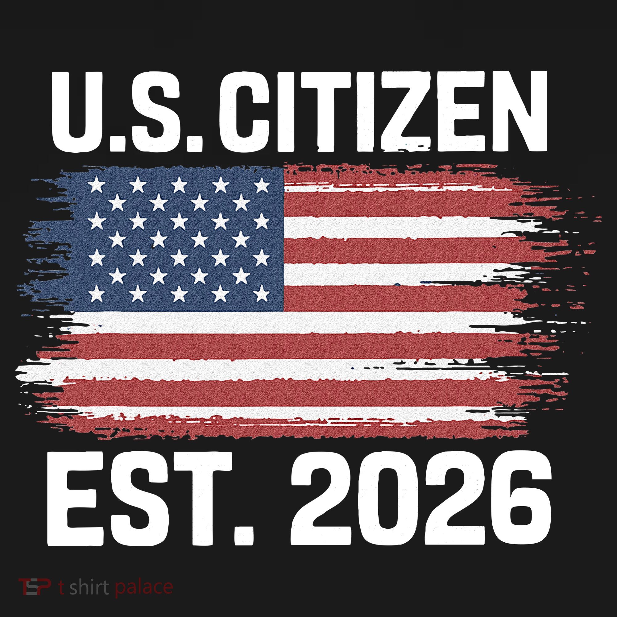 U.S. CITIZEN EST 2026 American Flag Kids Hoodie