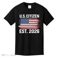 U.S. CITIZEN EST 2026 American Flag Kids T-Shirt thumb 0