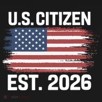 U.S. CITIZEN EST 2026 American Flag Kids T-Shirt thumb 4
