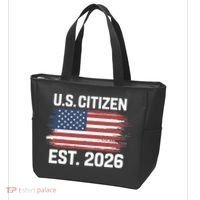 U.S. CITIZEN EST 2026 American Flag Tote Bag thumb 3