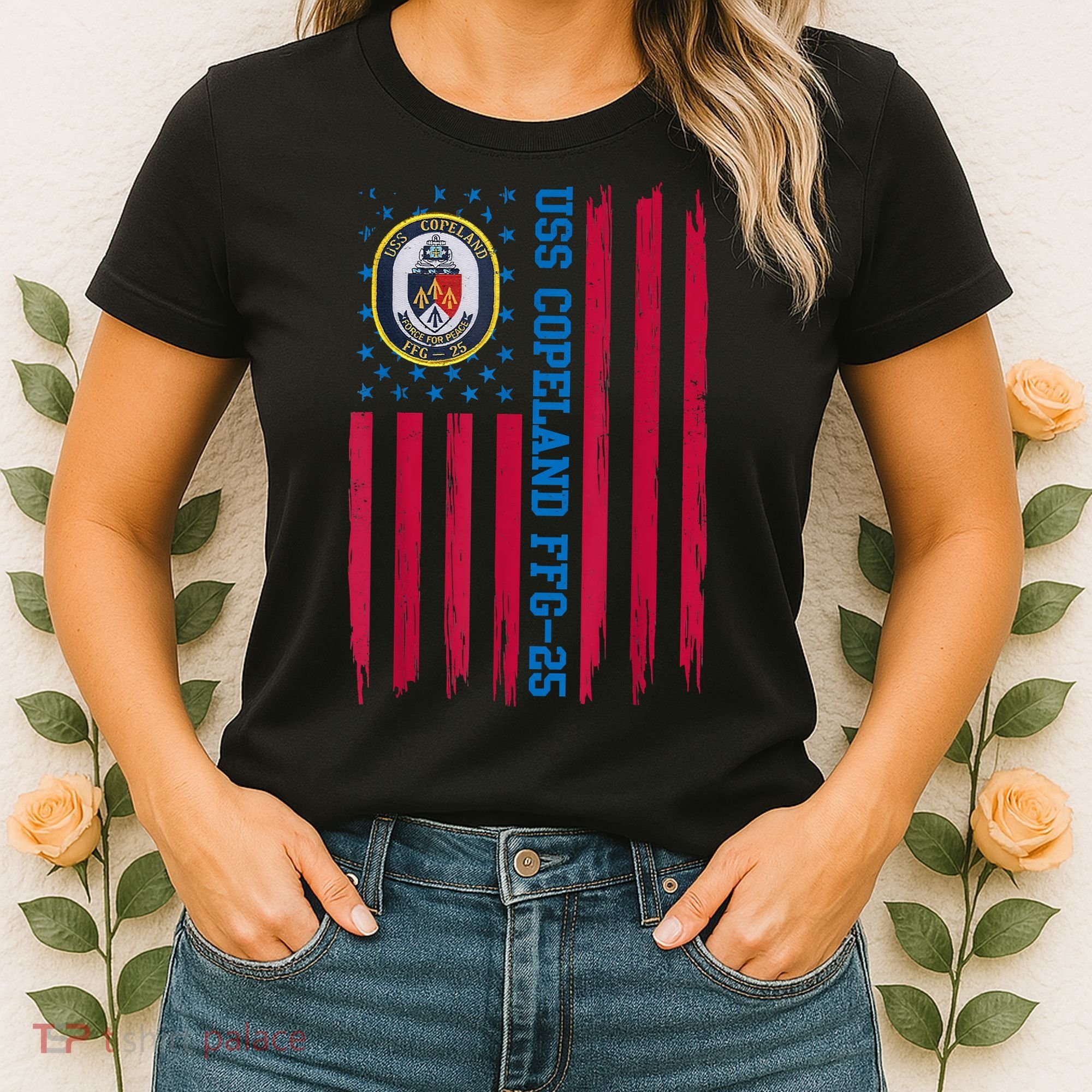 USS Copeland FFG25 Guided Missile Frigates Ship Veteran Women's T-Shirt