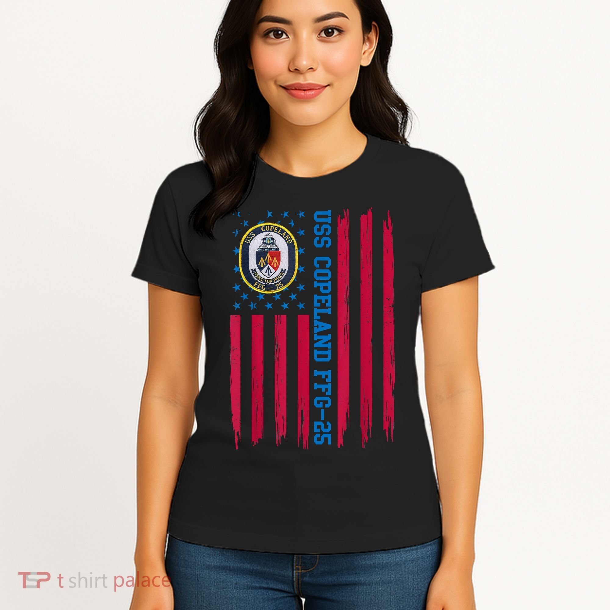 USS Copeland FFG25 Guided Missile Frigates Ship Veteran Women's T-Shirt