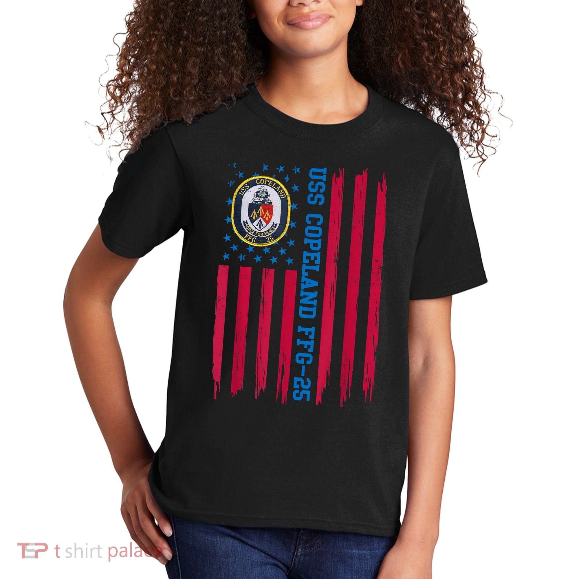 USS Copeland FFG25 Guided Missile Frigates Ship Veteran Kids T-Shirt