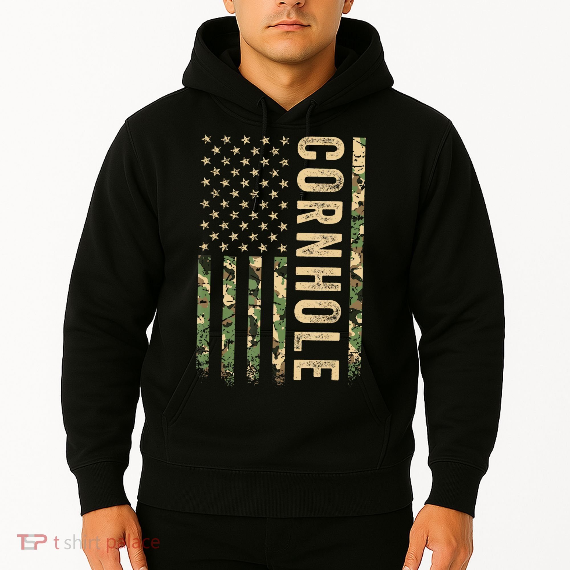 Usa Cornhole Flag Hoodie
