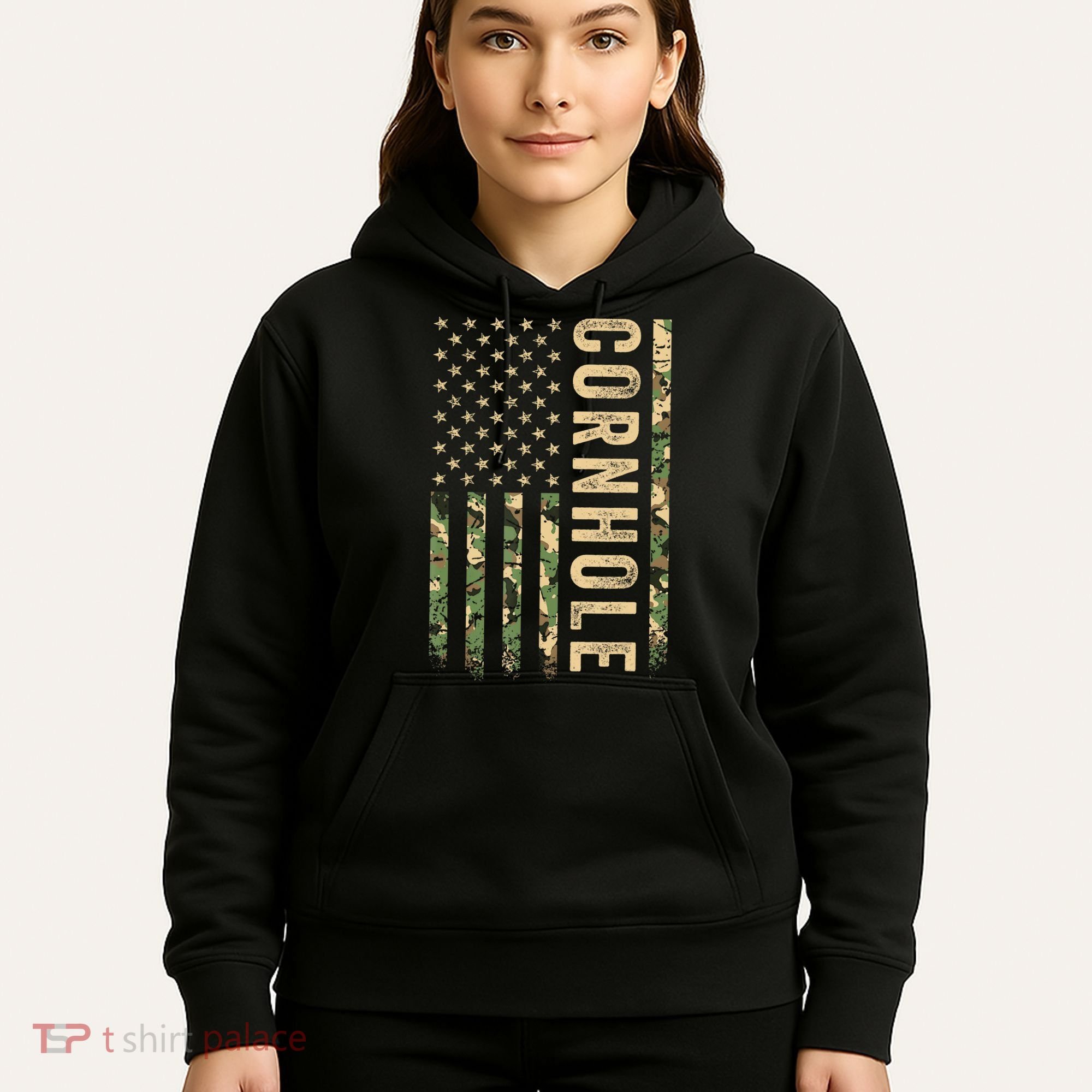 Usa Cornhole Flag Hoodie