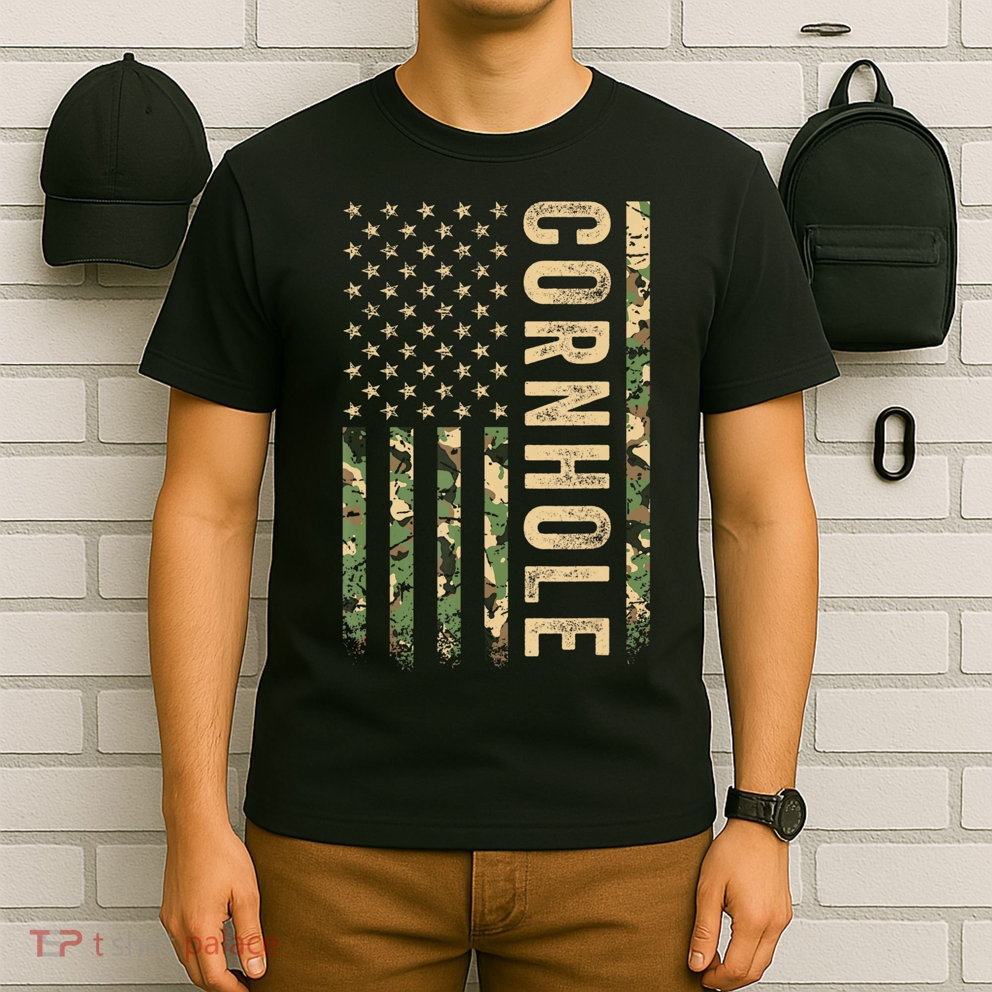 Usa Cornhole Flag T-Shirt
