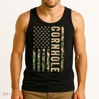 Usa Cornhole Flag Tank Top thumb 3