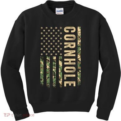 Usa Cornhole Flag Kids Sweatshirt