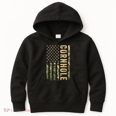 Usa Cornhole Flag Kids Hoodie