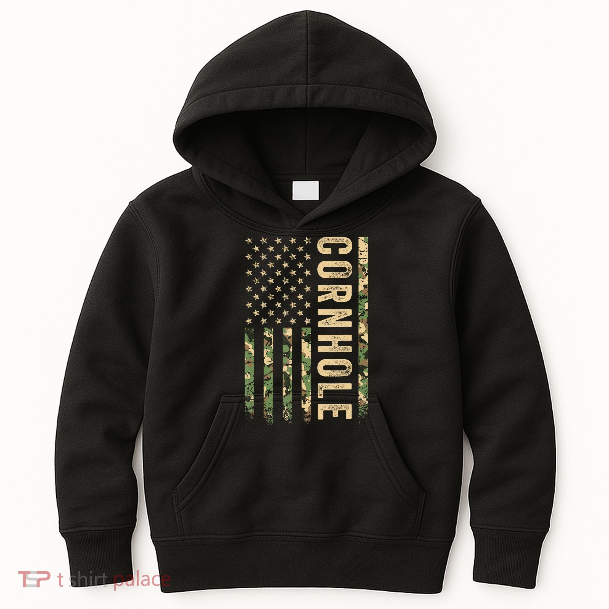 Usa Cornhole Flag Kids Hoodie