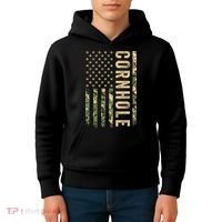 Usa Cornhole Flag Kids Hoodie thumb 4
