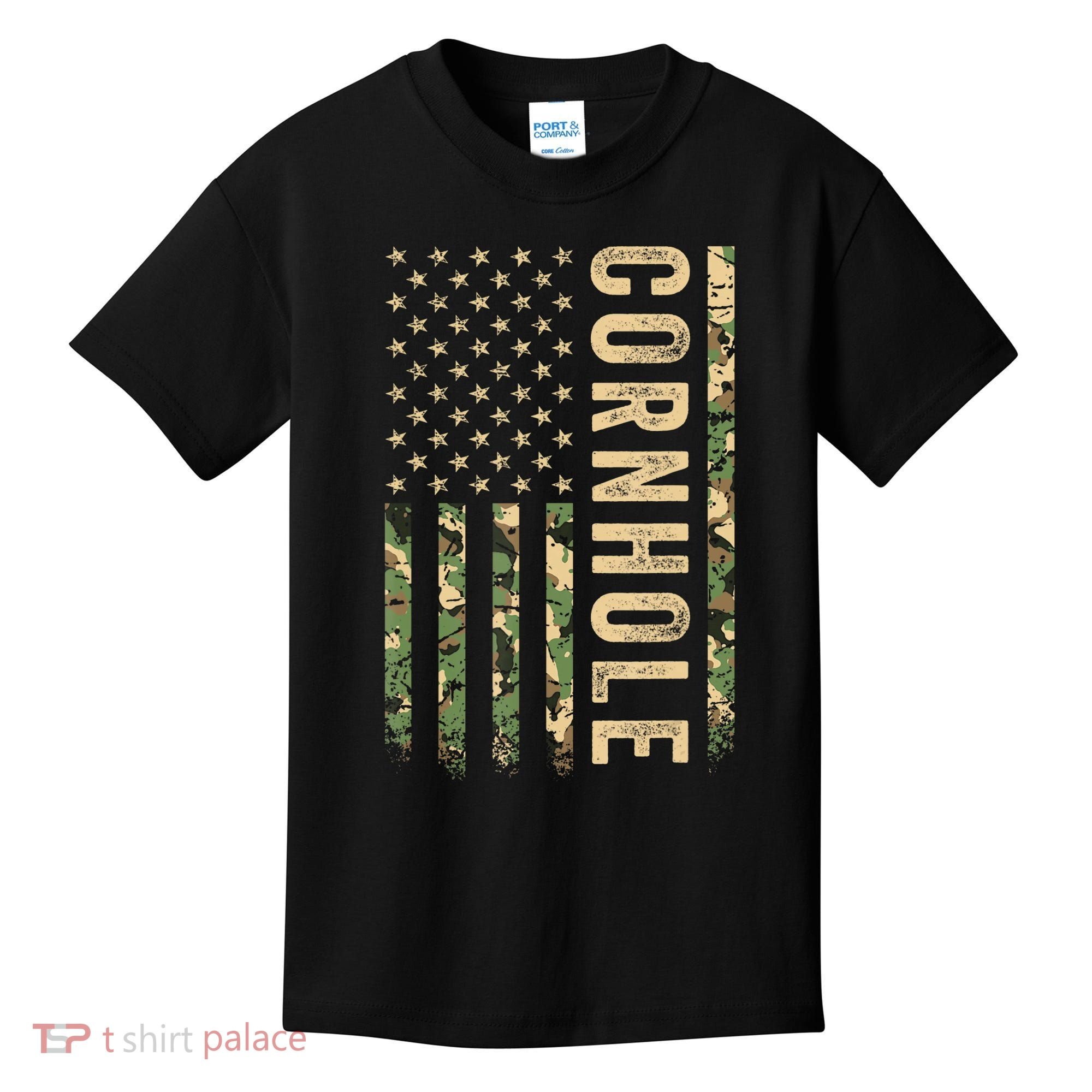 Usa Cornhole Flag Kids T-Shirt