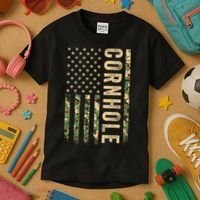 Usa Cornhole Flag Kids T-Shirt thumb 3