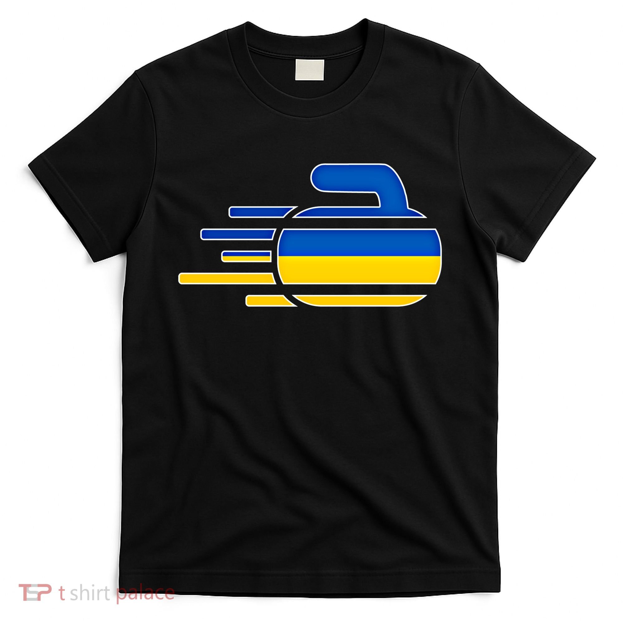 Ukraine Curling Fans Jersey Ukrainian Curlers Winter Sports Meaningful Gift T-Shirt