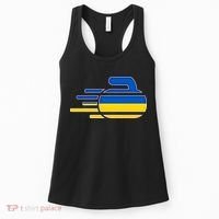 Ukraine Curling Fans Jersey Ukrainian Curlers Winter Sports Meaningful Gift Women's Tank Top thumb 0
