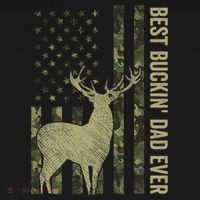 USA Camo Flag Best Buckin Dad Ever Deer Hunting Fathers Day Sweatshirt thumb 3