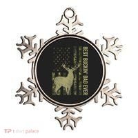 USA Camo Flag Best Buckin Dad Ever Deer Hunting Fathers Day Ornament thumb 0