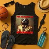 Unhinged Cringe Funny Hemorrhoids Inappropriate Embarrassing Tank Top thumb 4