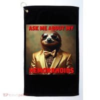 Unhinged Cringe Funny Hemorrhoids Inappropriate Embarrassing Golf Towel thumb 0