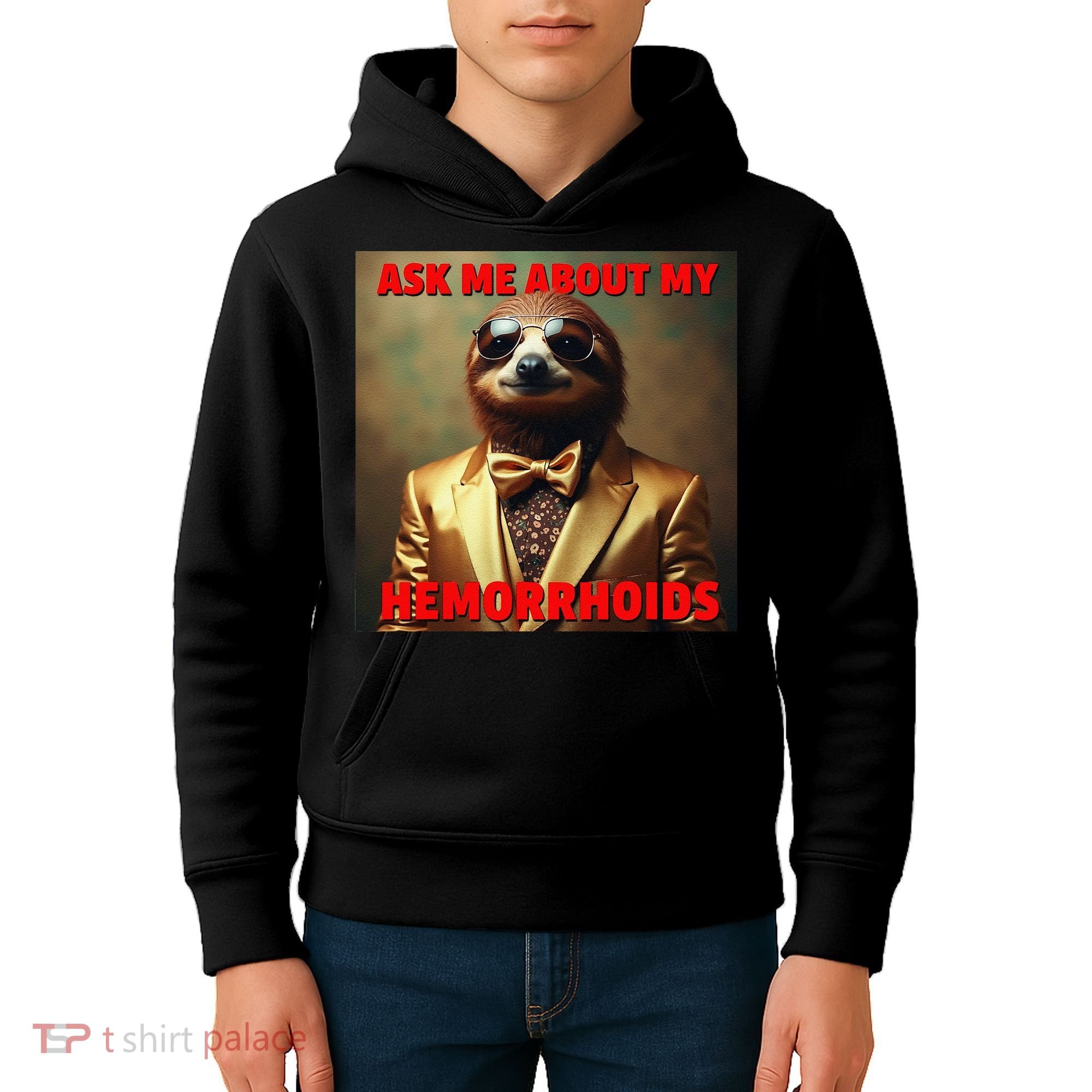 Unhinged Cringe Funny Hemorrhoids Inappropriate Embarrassing Kids Hoodie