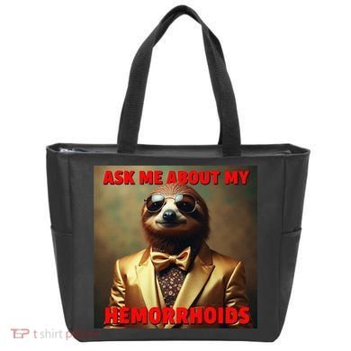 Unhinged Cringe Funny Hemorrhoids Inappropriate Embarrassing Tote Bag