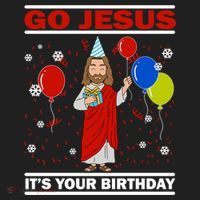 Ugly Christmas Gift Go Jesus Its Your Birthday Jesus Gift Women's Sweatshirt thumb 2