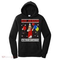 Ugly Christmas Gift Go Jesus Its Your Birthday Jesus Gift Women's Hoodie thumb 0