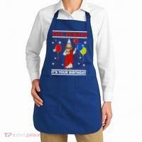 Ugly Christmas Gift Go Jesus Its Your Birthday Jesus Gift Apron thumb 2