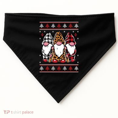 Ugly Christmas Gnomes USA-Made Doggie Bandana
